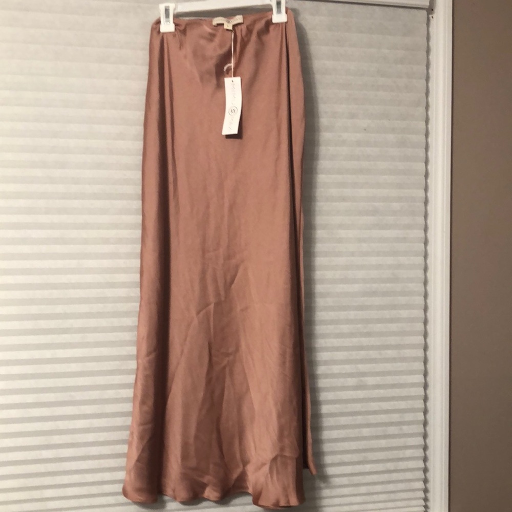 MIMU MAXI silk slip skirt size L amazing fit!!